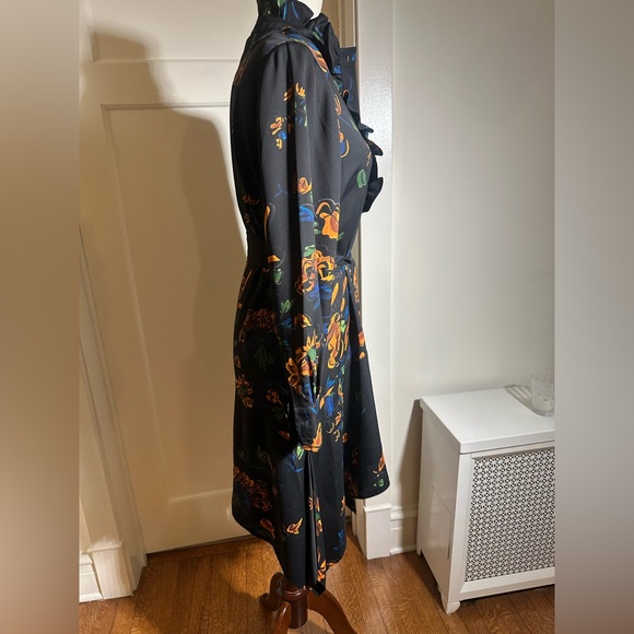 Tory Burch Black Dress with Vibrant Floral Accents - Picture 2 of 15